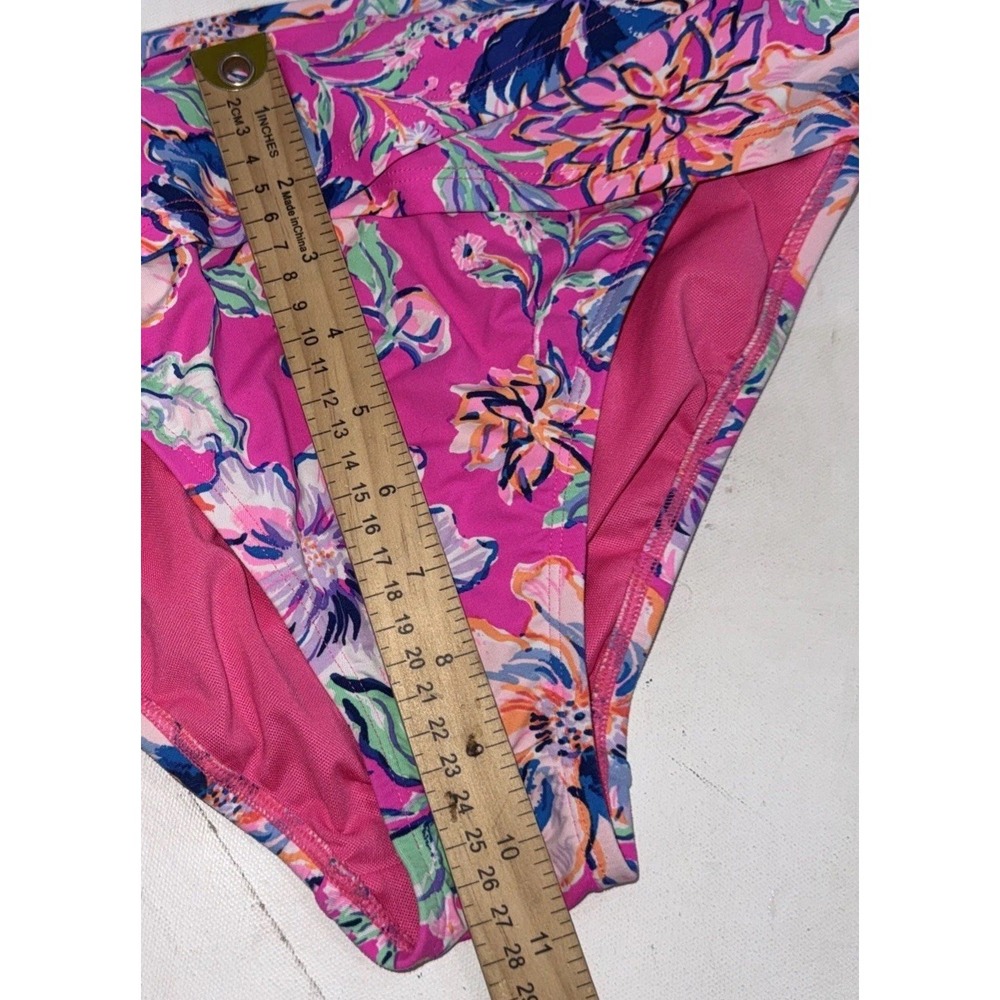 Lilly Pulitzer Lagoon Sarong Hipster Last Bud Not Least Bikini Bottom Size 12‎ - Picture 5 of 10